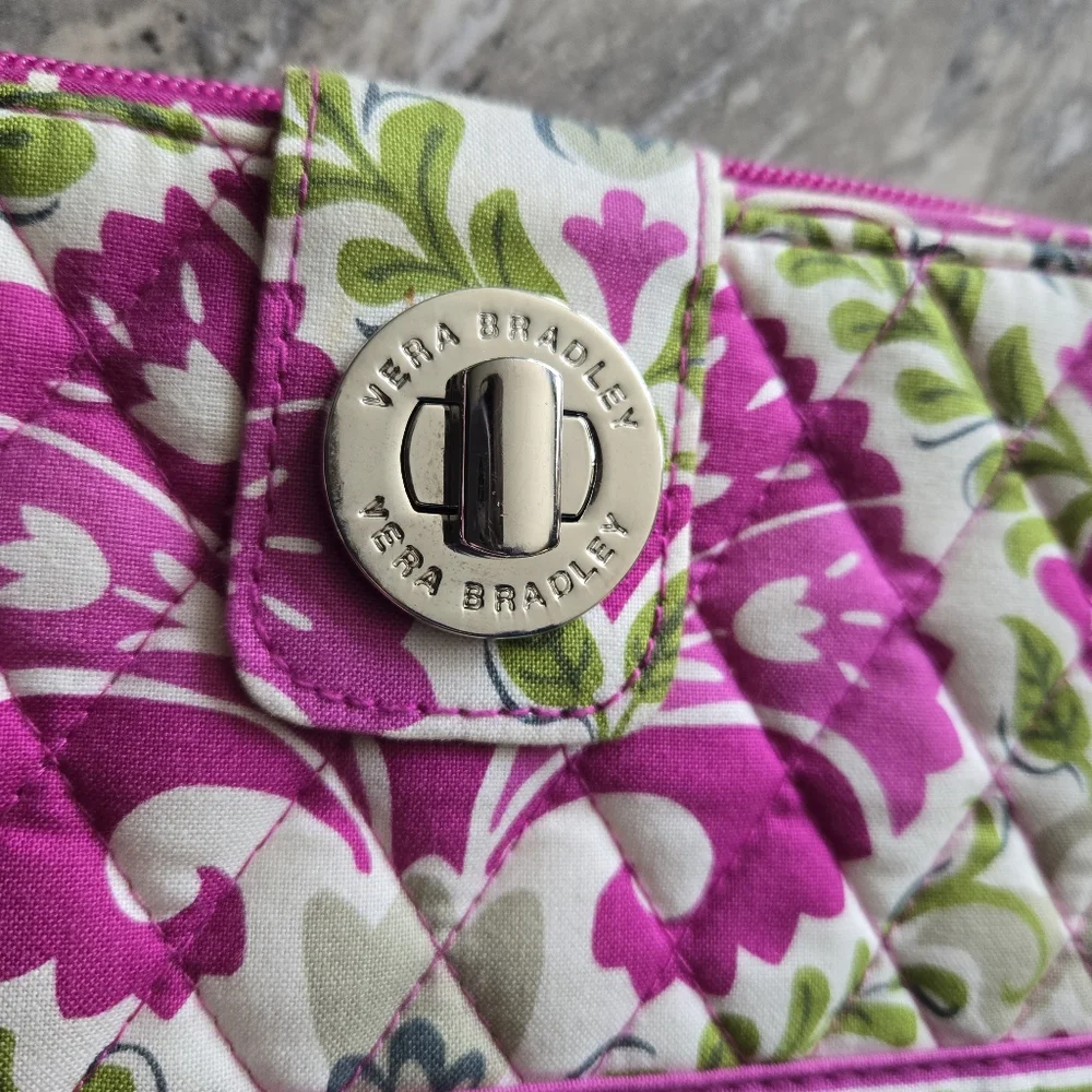 Vera Bradley Turn-lock Wallet In Retired Julep Tulip Print - Picture 3 of 10